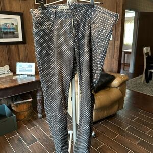 AG Adriano Goldschmied Black Polka Dot Skinny Jeans